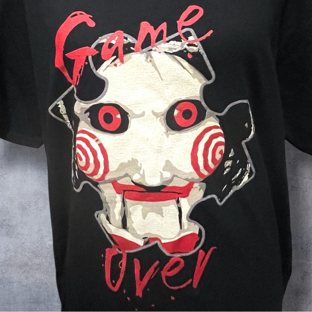2020 Saw Billy Puppet Game Over Lionsgate Black T-Shirt Large NWT